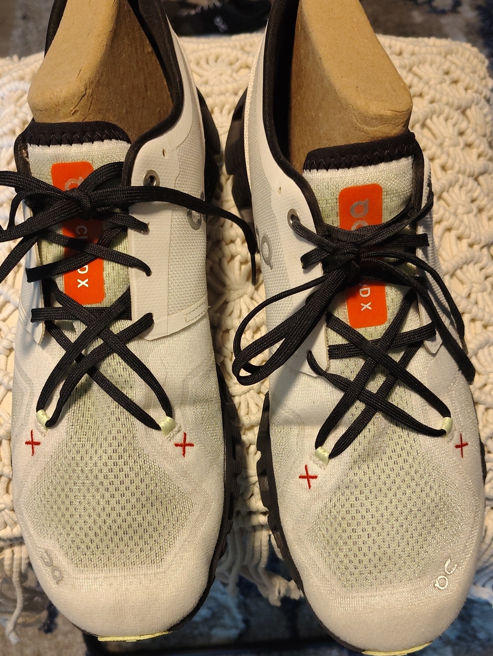 On Running Men’s Athletic Shoes in Light Tan with Black Laces